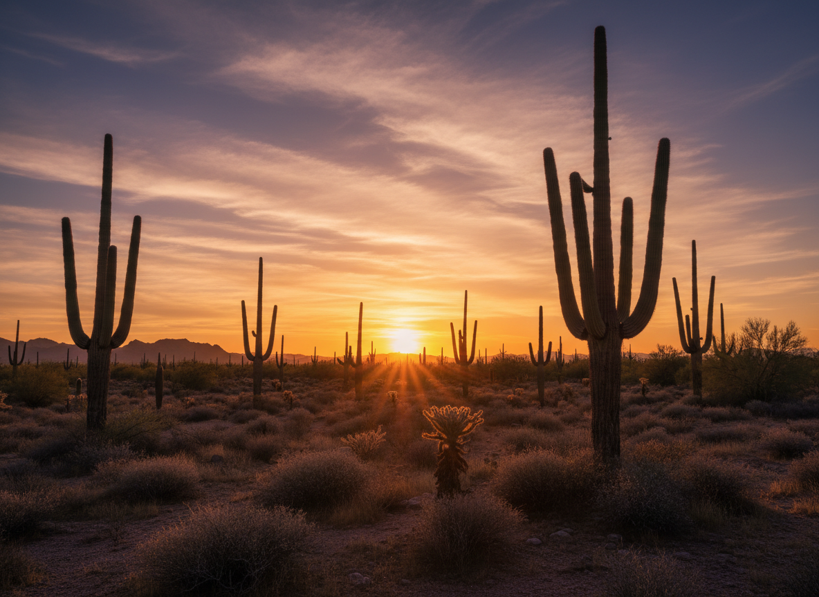 Arizona desert sunset representing hope and new beginnings