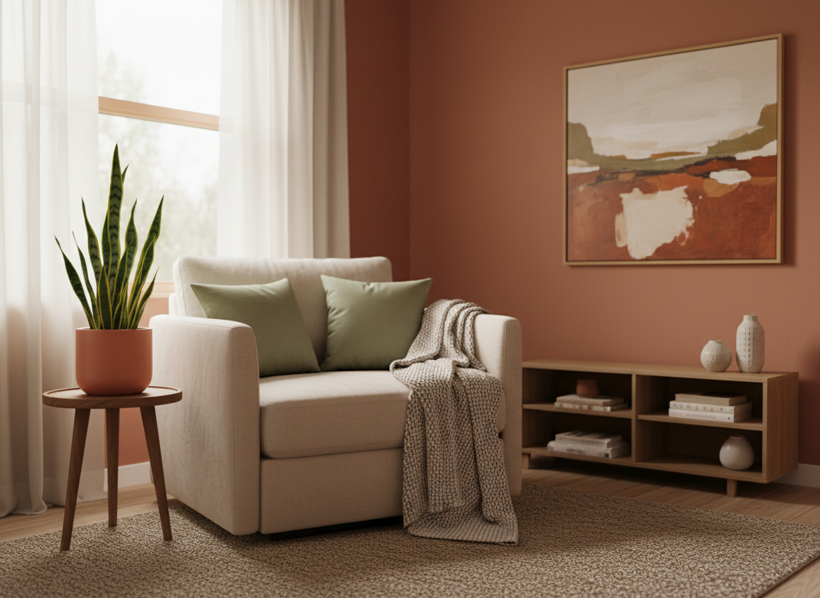Warm and inviting therapy office at Path to Purpose Counseling & Consultation